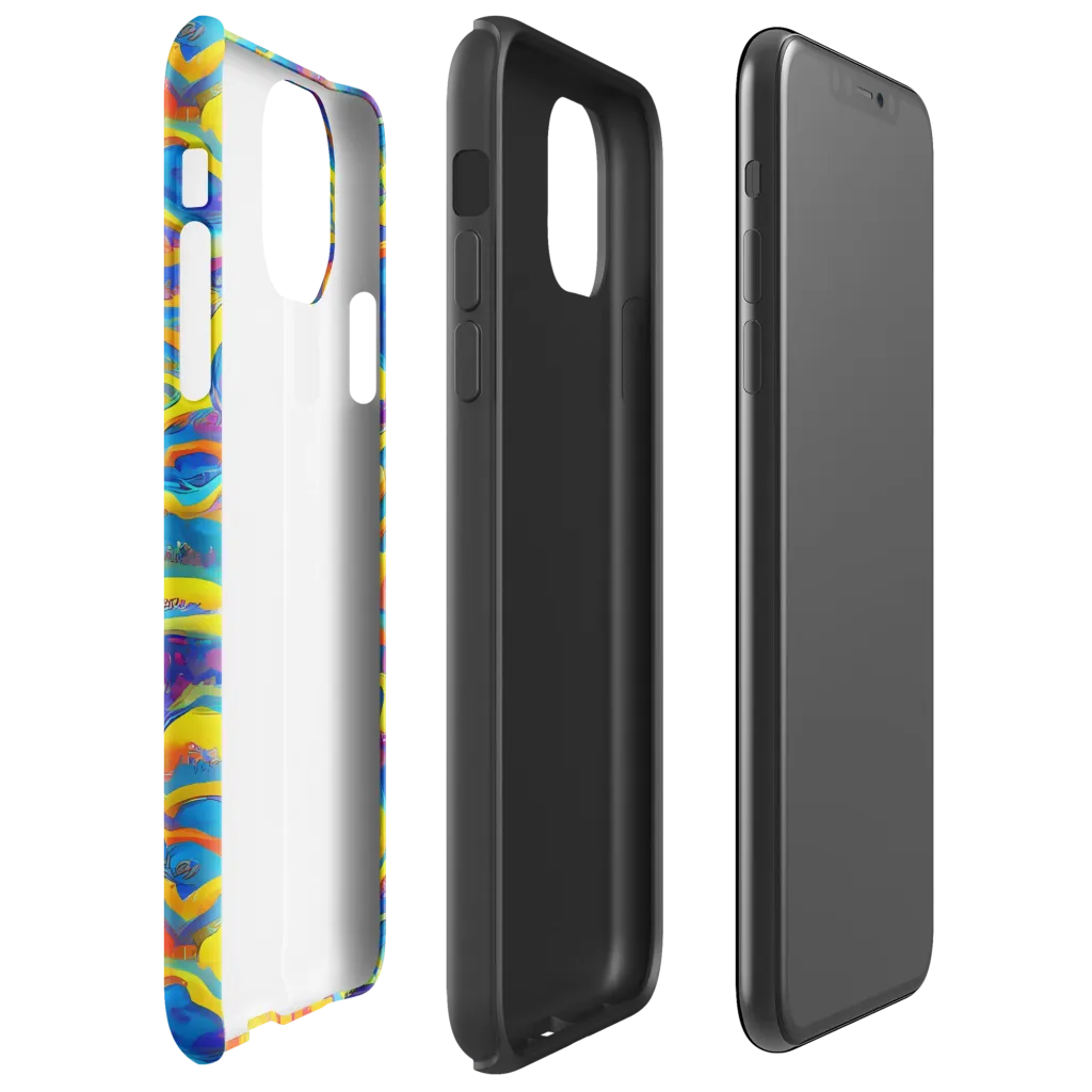 Chroma Ripple on Tough Case for iPhone® — Right