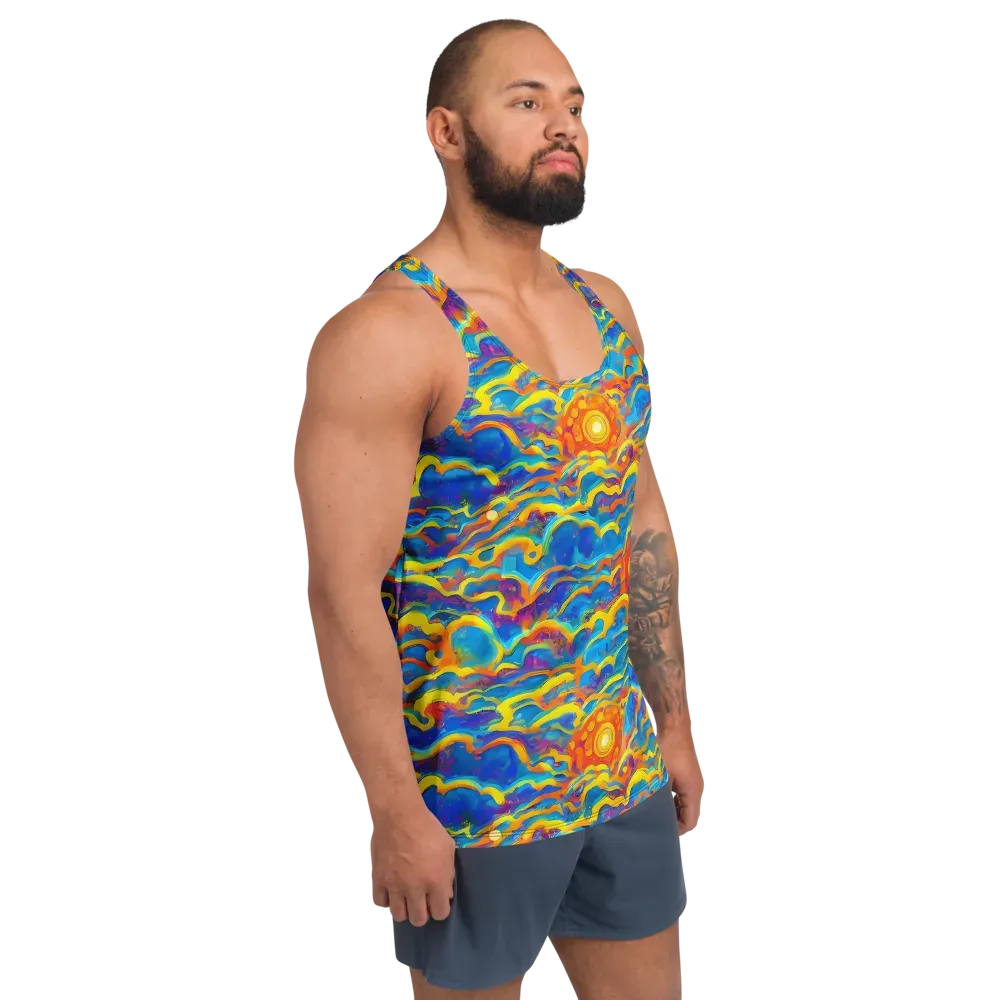 Chroma Ripple on Men's Tank Top — Right Front
