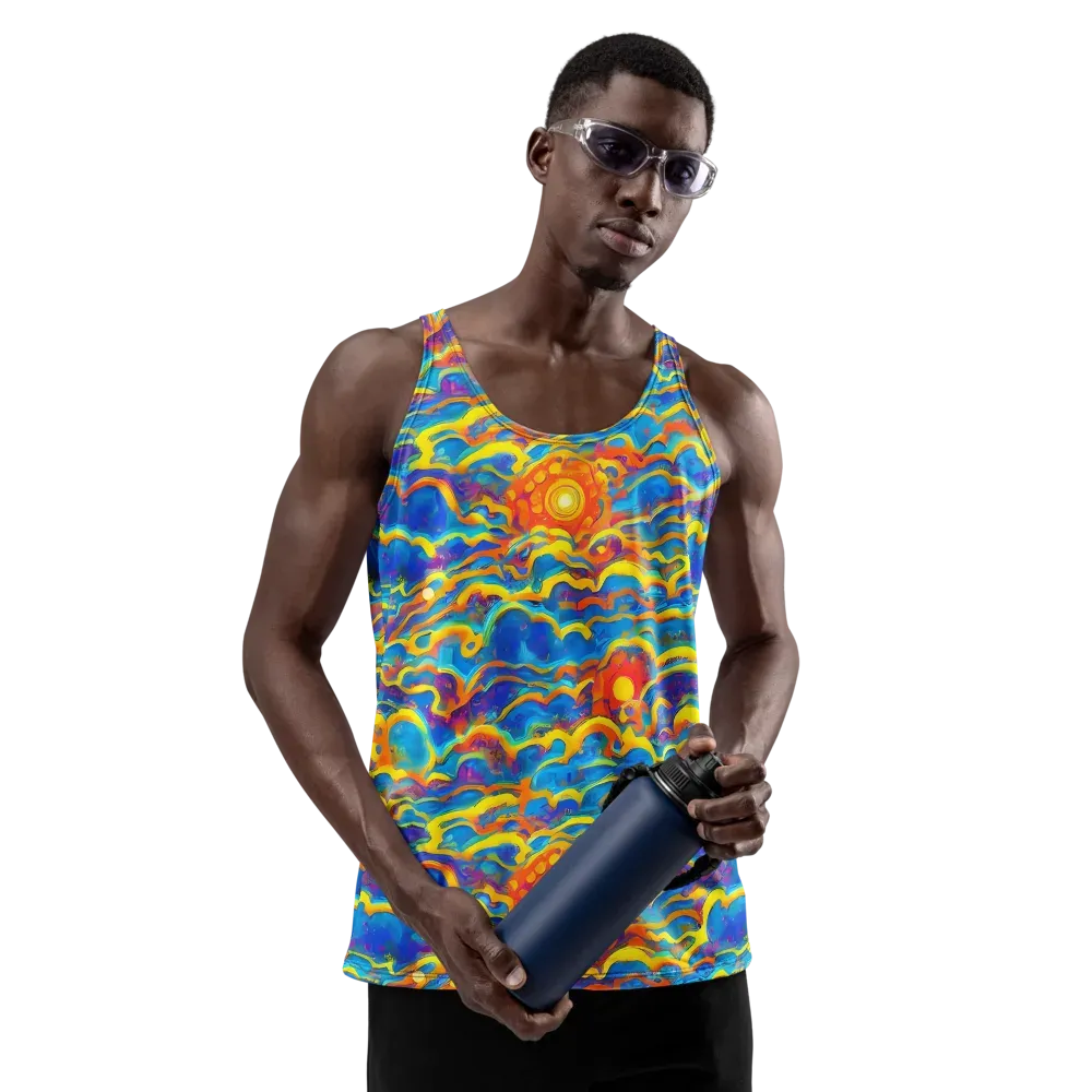 Chroma Ripple on Men's Tank Top — Front