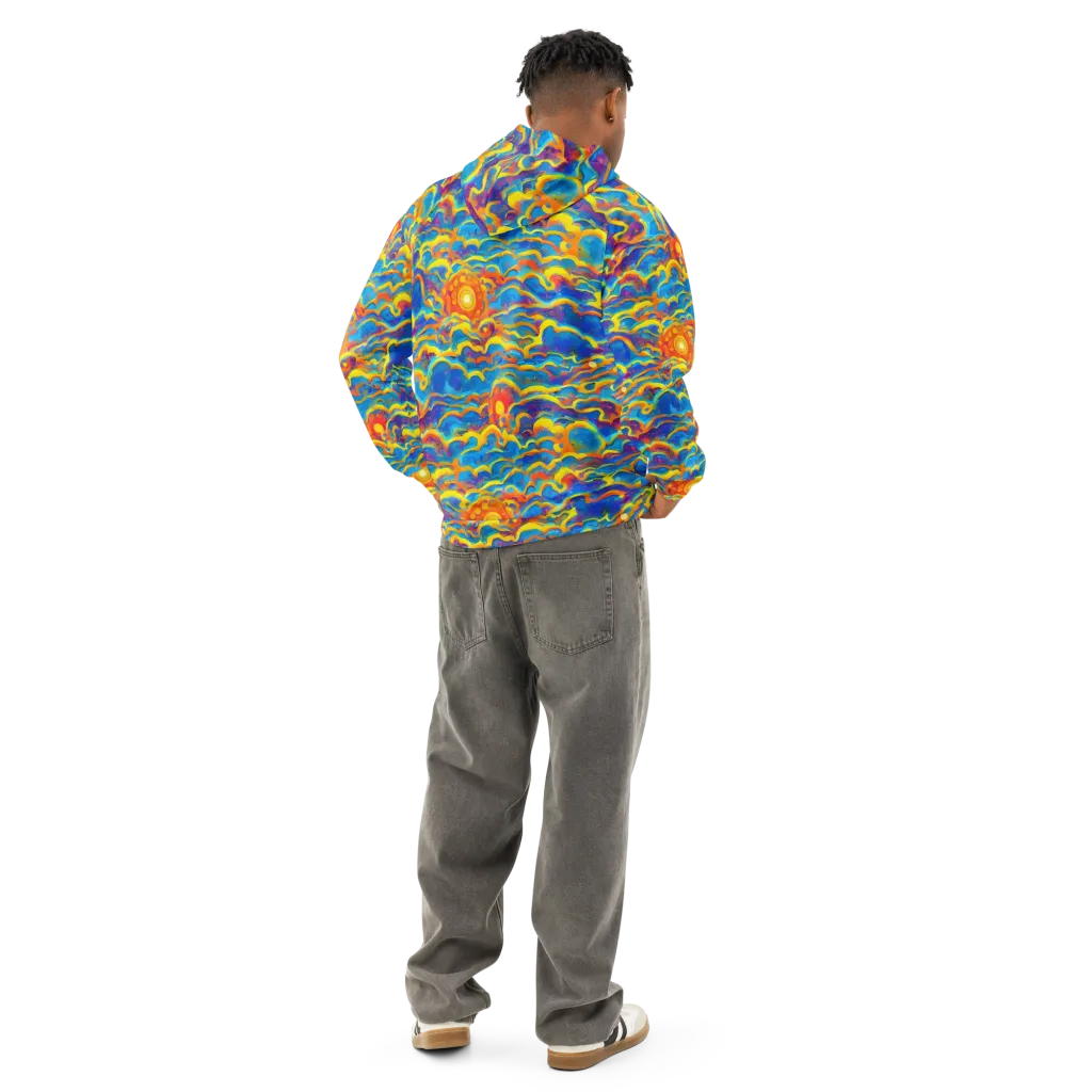 Chroma Ripple on Cotton Hoodie — Back