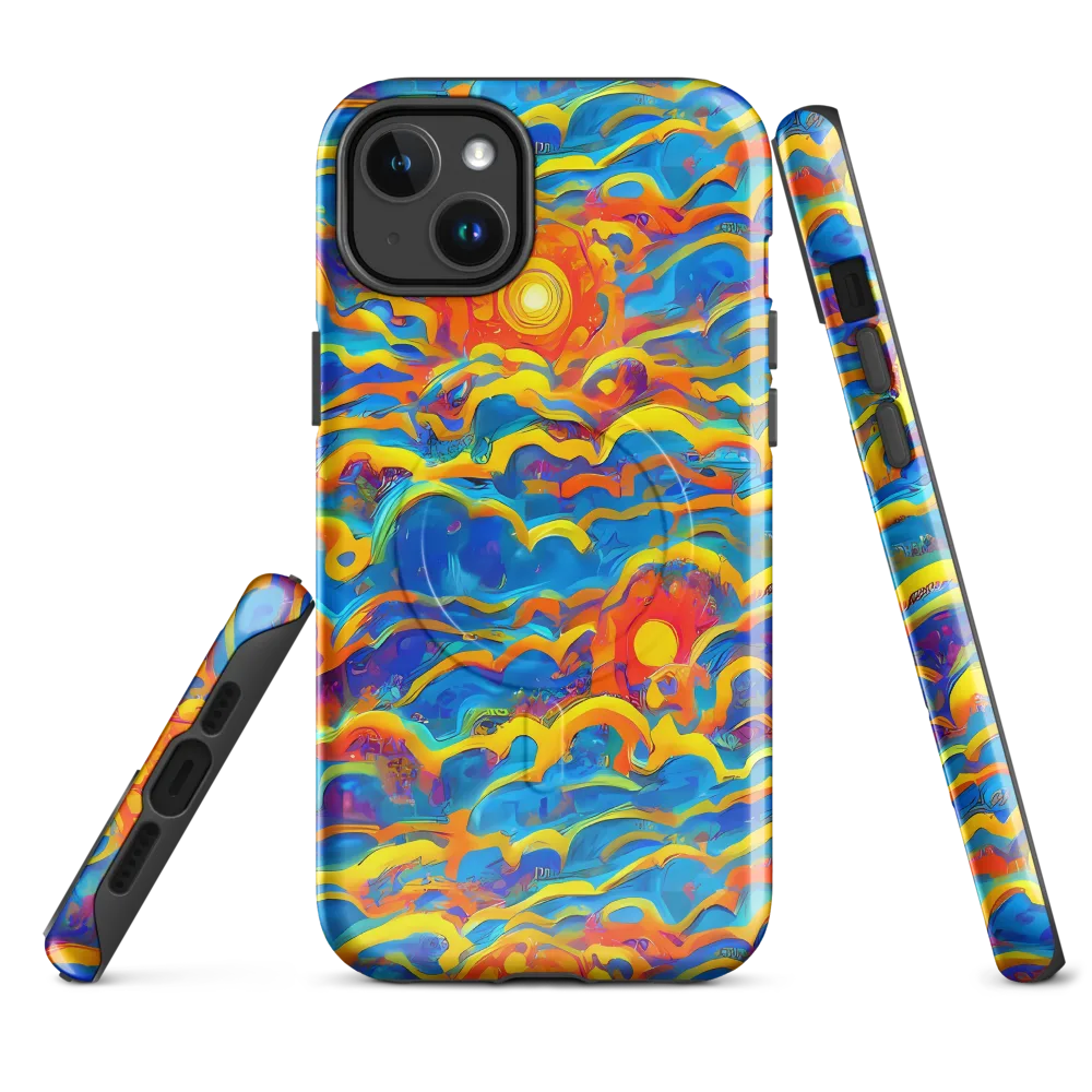 Chroma Ripple on MagSafe Tough Case for iPhone® — Front