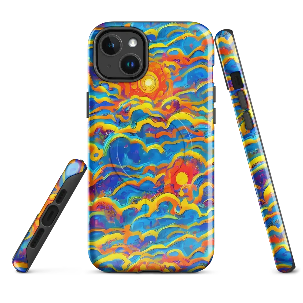 Chroma Ripple on MagSafe Tough Case for iPhone® — Front