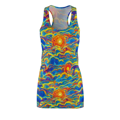 Chroma Ripple on a Racerback Dress