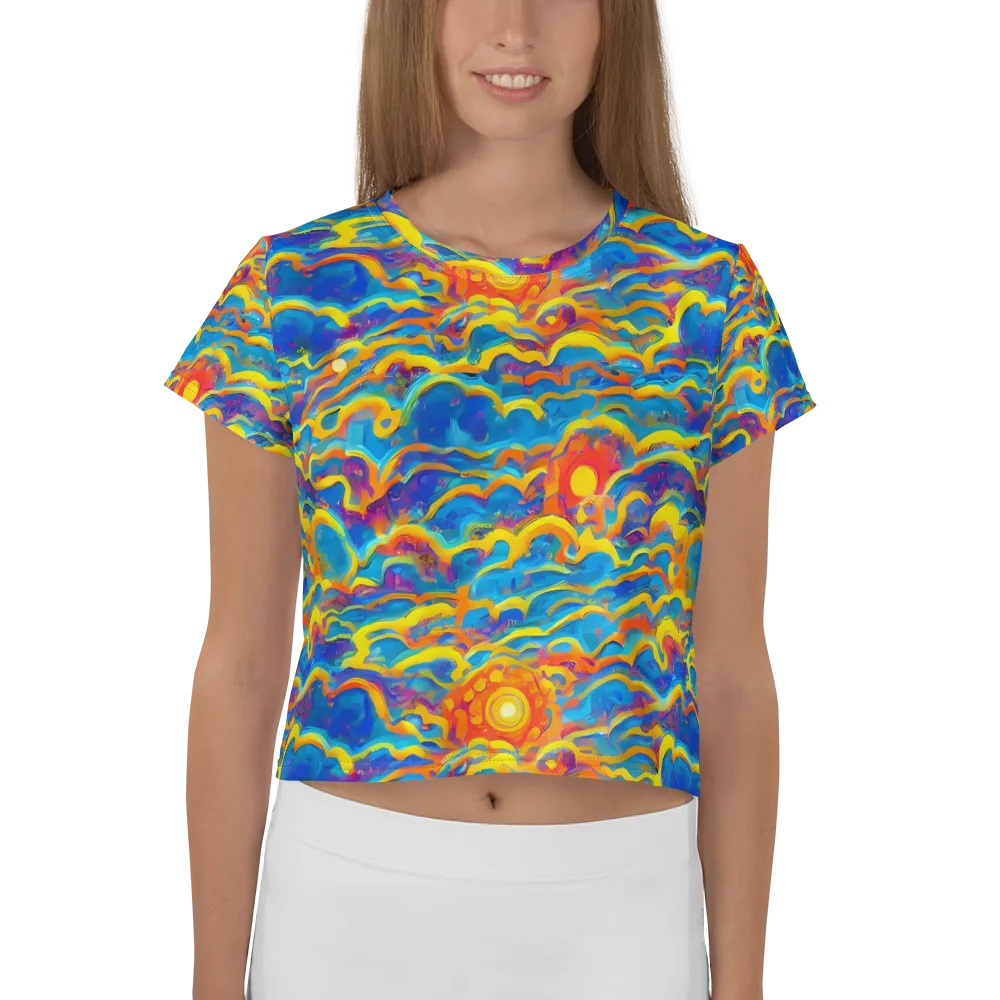 Chroma Ripple on Crop Tee — Front