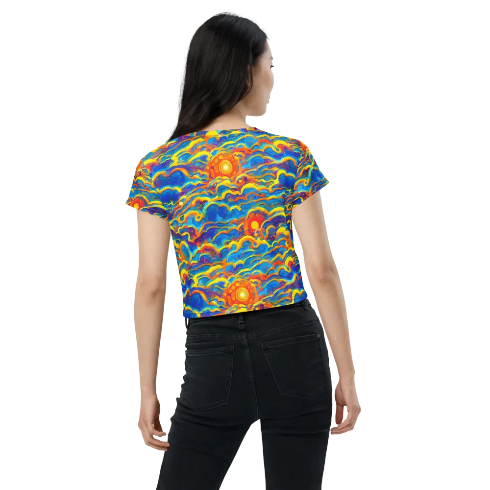Chroma Ripple on Crop Tee — Back