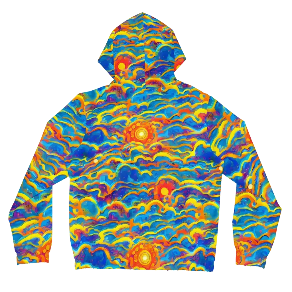 Chroma Ripple on Women's Full-Zip Hoodie — Back