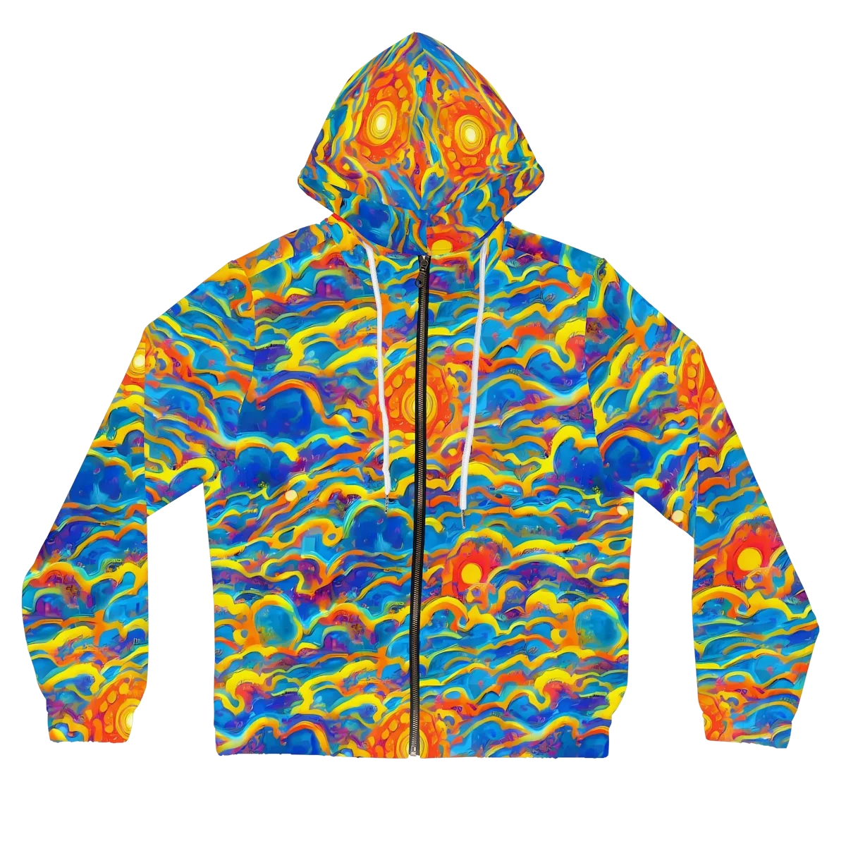Chroma Ripple on Women's Full-Zip Hoodie — Front
