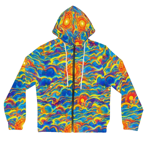 Chroma Ripple on a Women's Full-Zip Hoodie