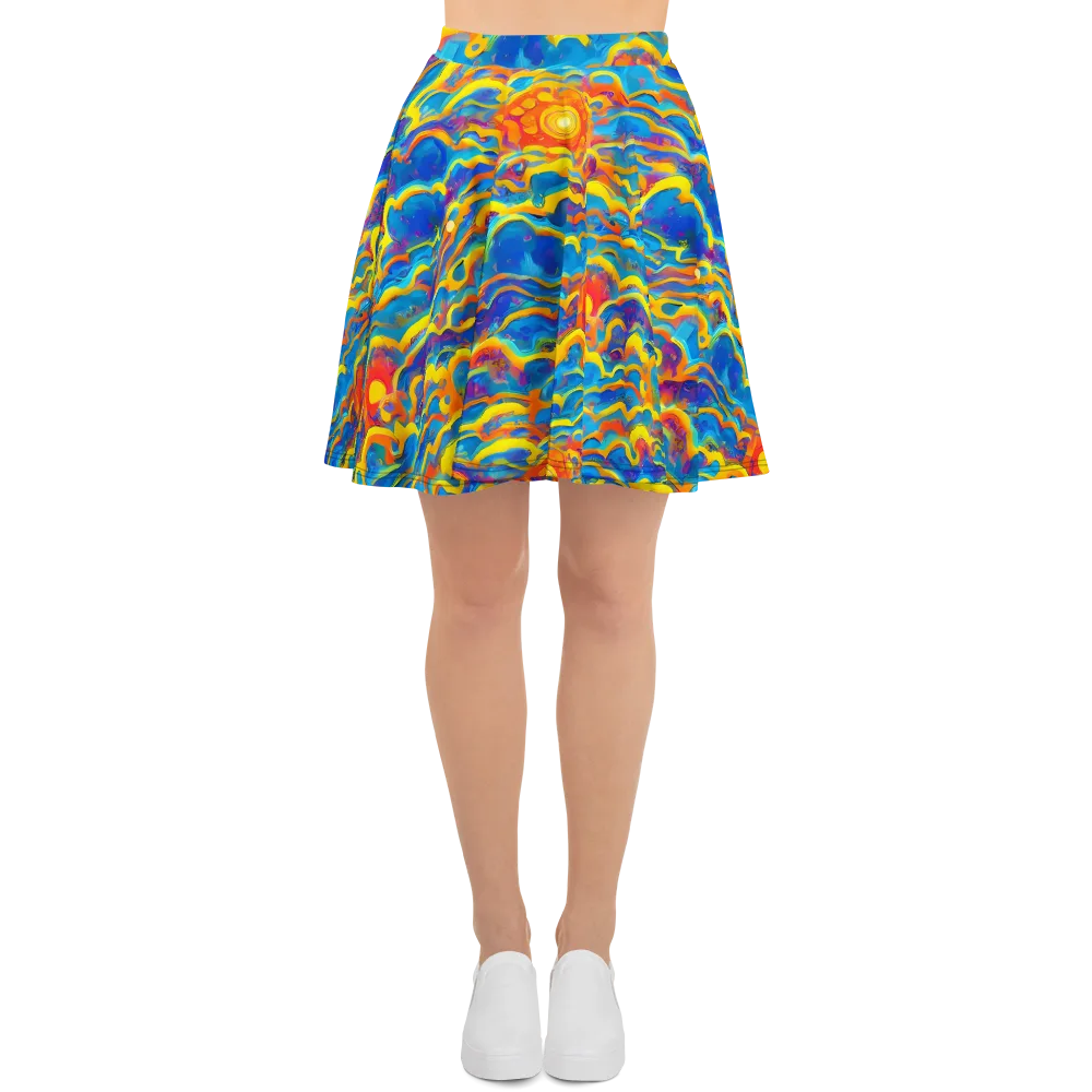 Chroma Ripple on Skater Skirt — Front