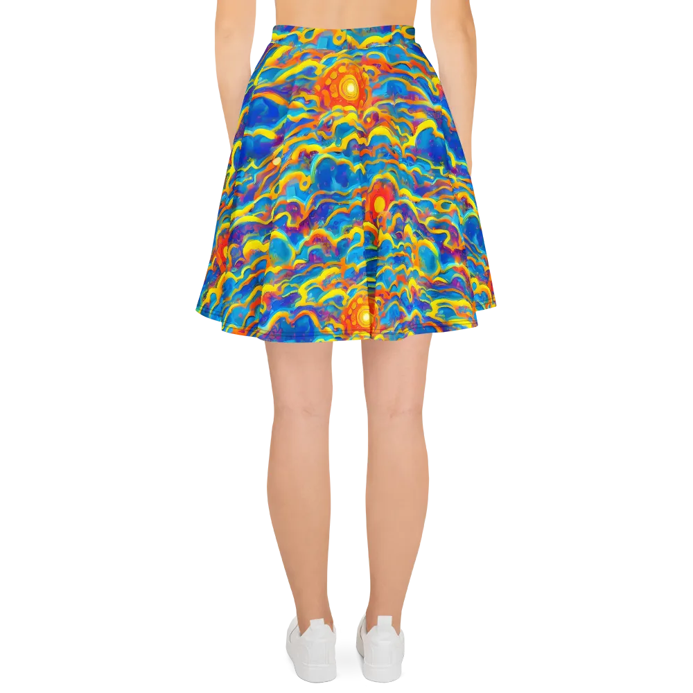 Chroma Ripple on Skater Skirt — Back