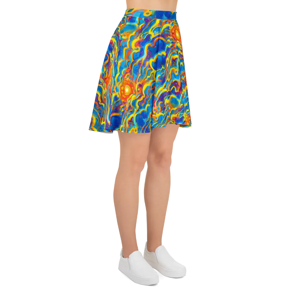 Chroma Ripple on Skater Skirt — Right