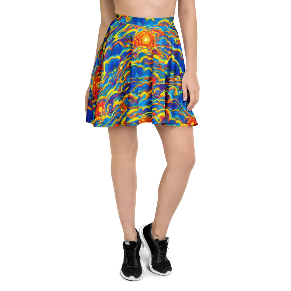 Chroma Ripple on Skater Skirt — Front