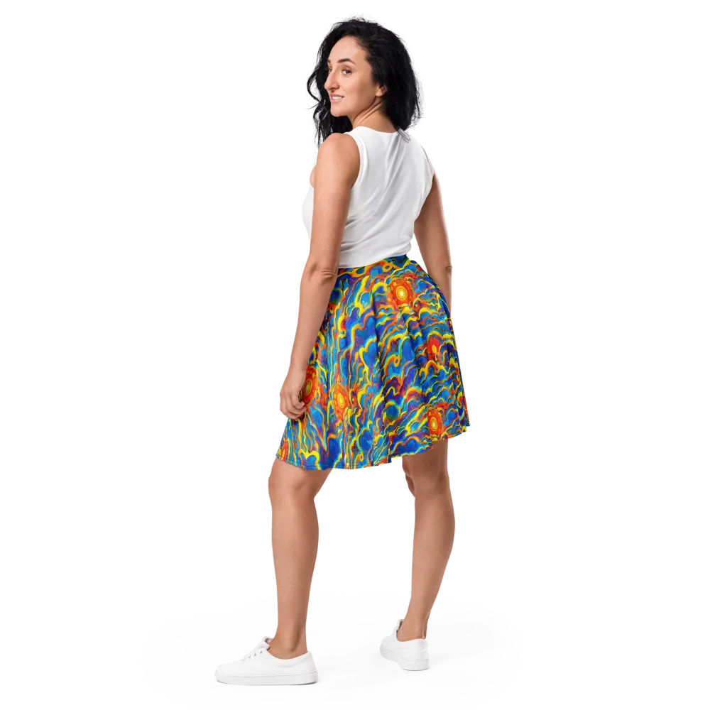 Chroma Ripple on Skater Skirt — Back