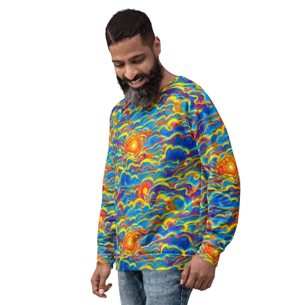 Chroma Ripple on Sweatshirt — Left Front