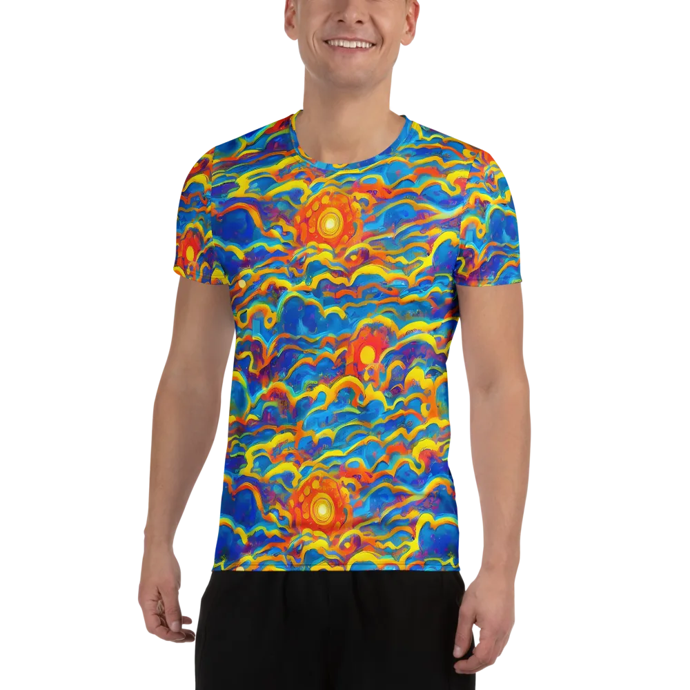 Chroma Ripple on Men's Athletic T-Shirt — Front