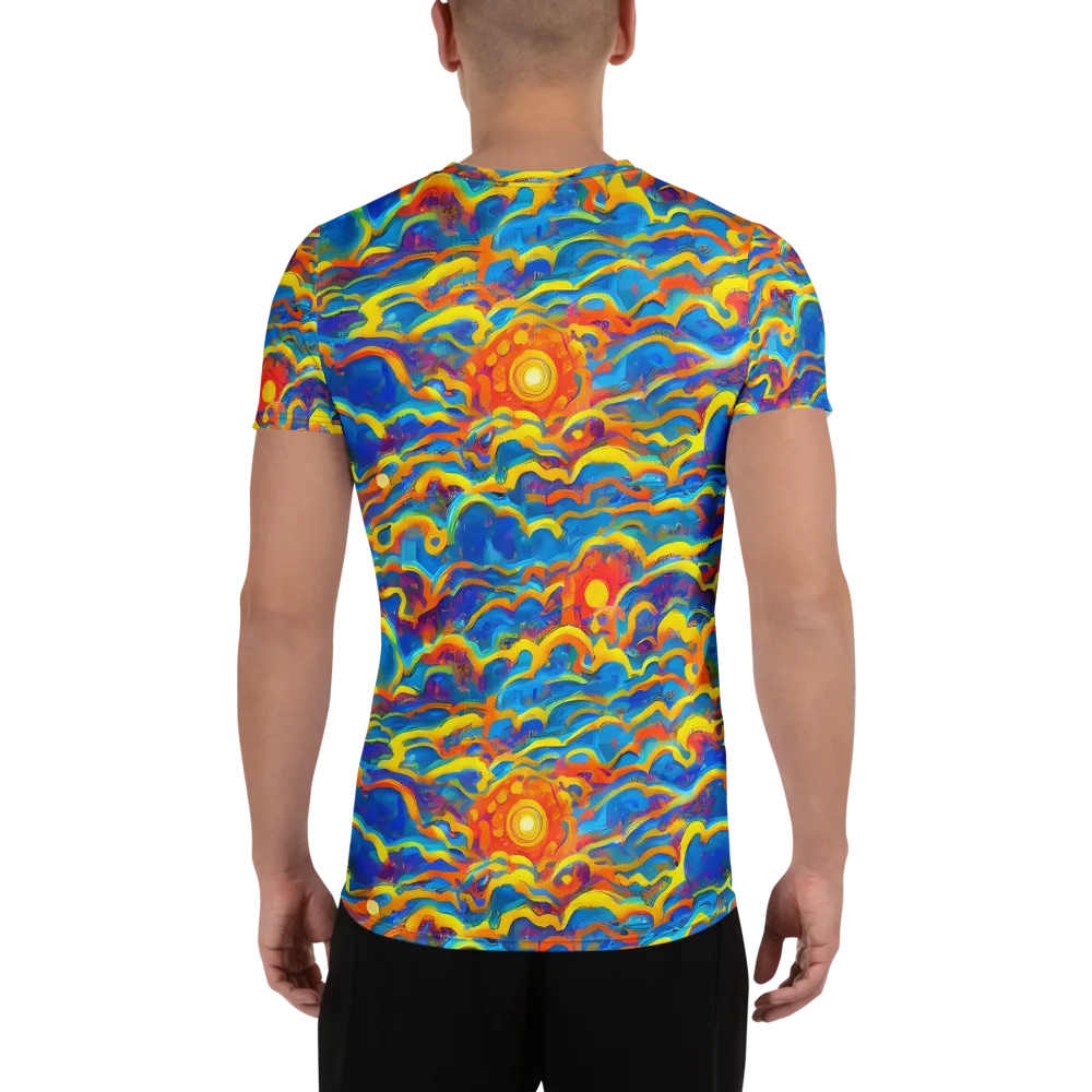 Chroma Ripple on Men's Athletic T-Shirt — Back