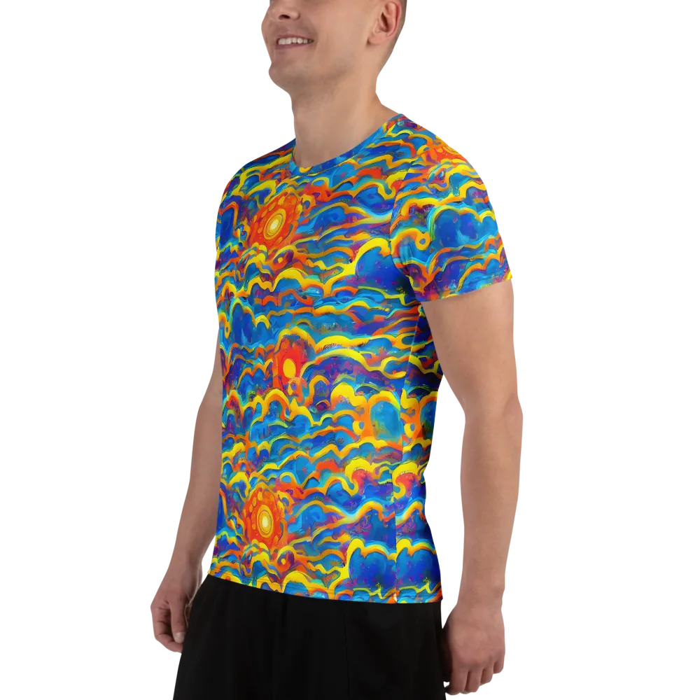 Chroma Ripple on Men's Athletic T-Shirt — Left
