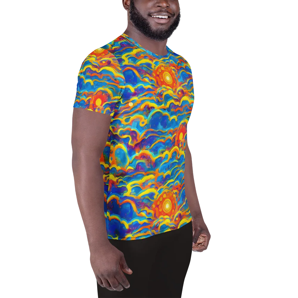 Chroma Ripple on Men's Athletic T-Shirt — Right
