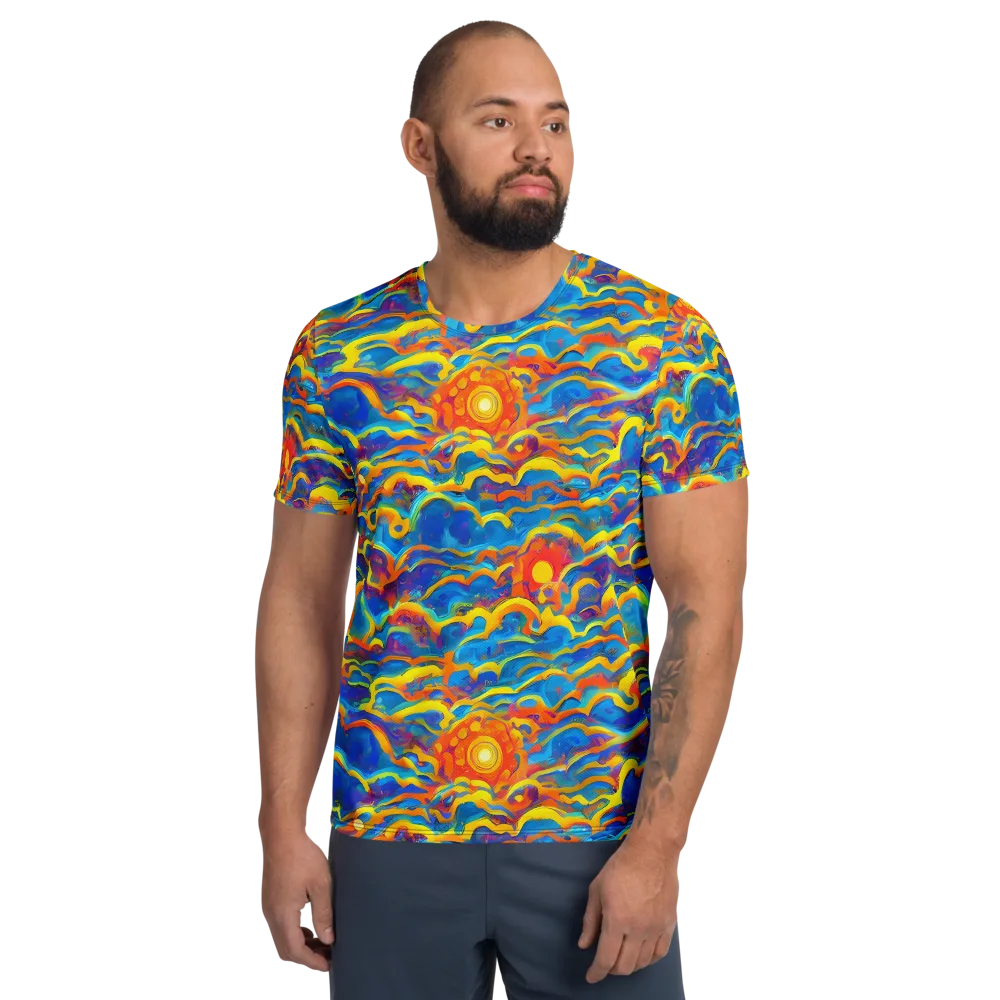 Chroma Ripple on Men's Athletic T-Shirt — Front