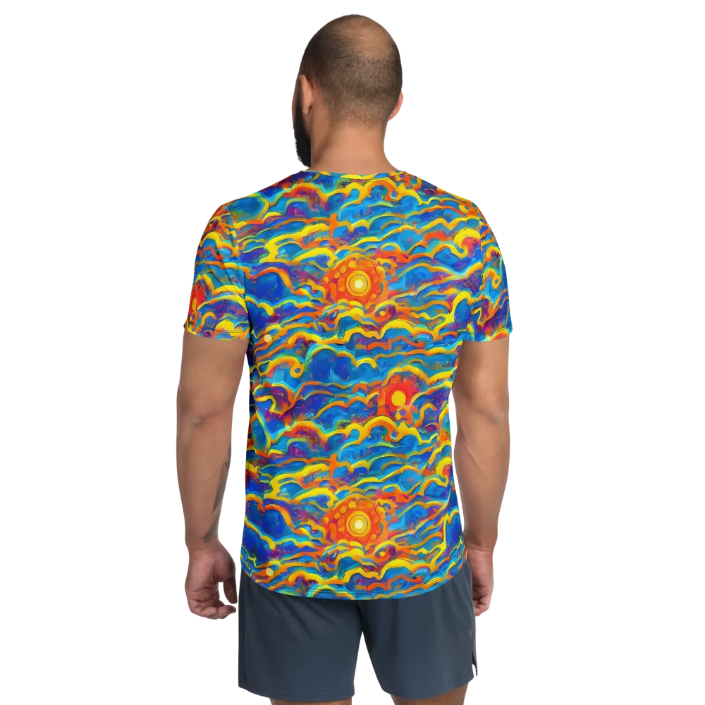 Chroma Ripple on Men's Athletic T-Shirt — Back