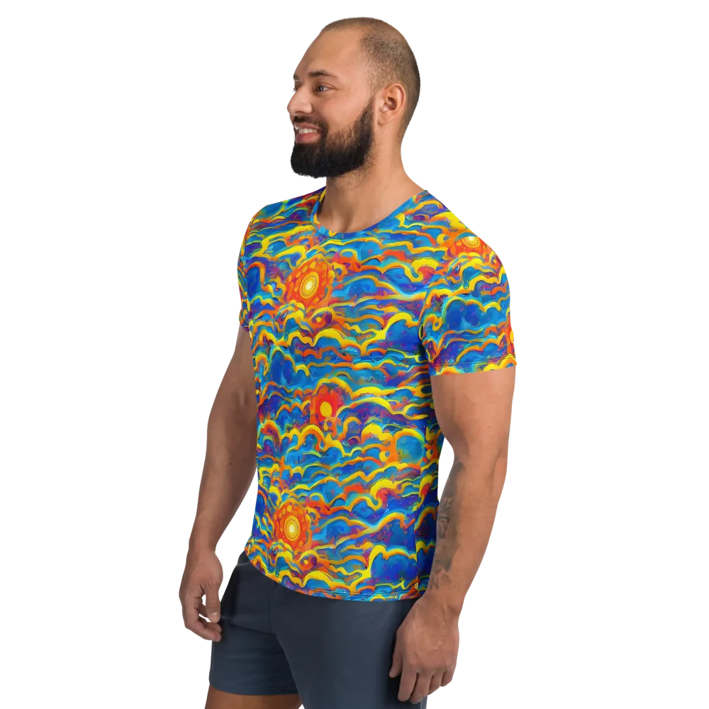 Chroma Ripple on Men's Athletic T-Shirt — Left