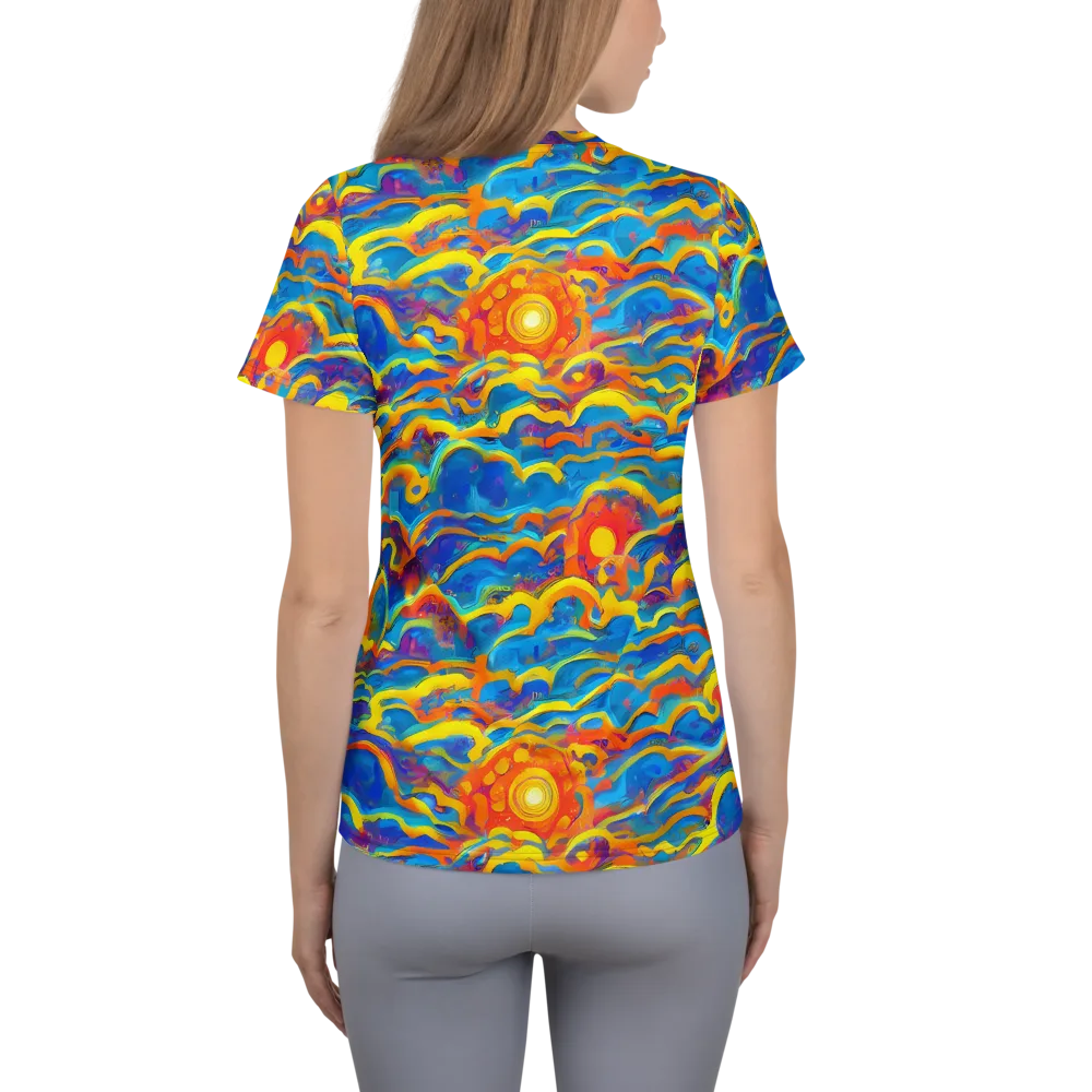 Chroma Ripple on Women's Athletic T-Shirt — Back