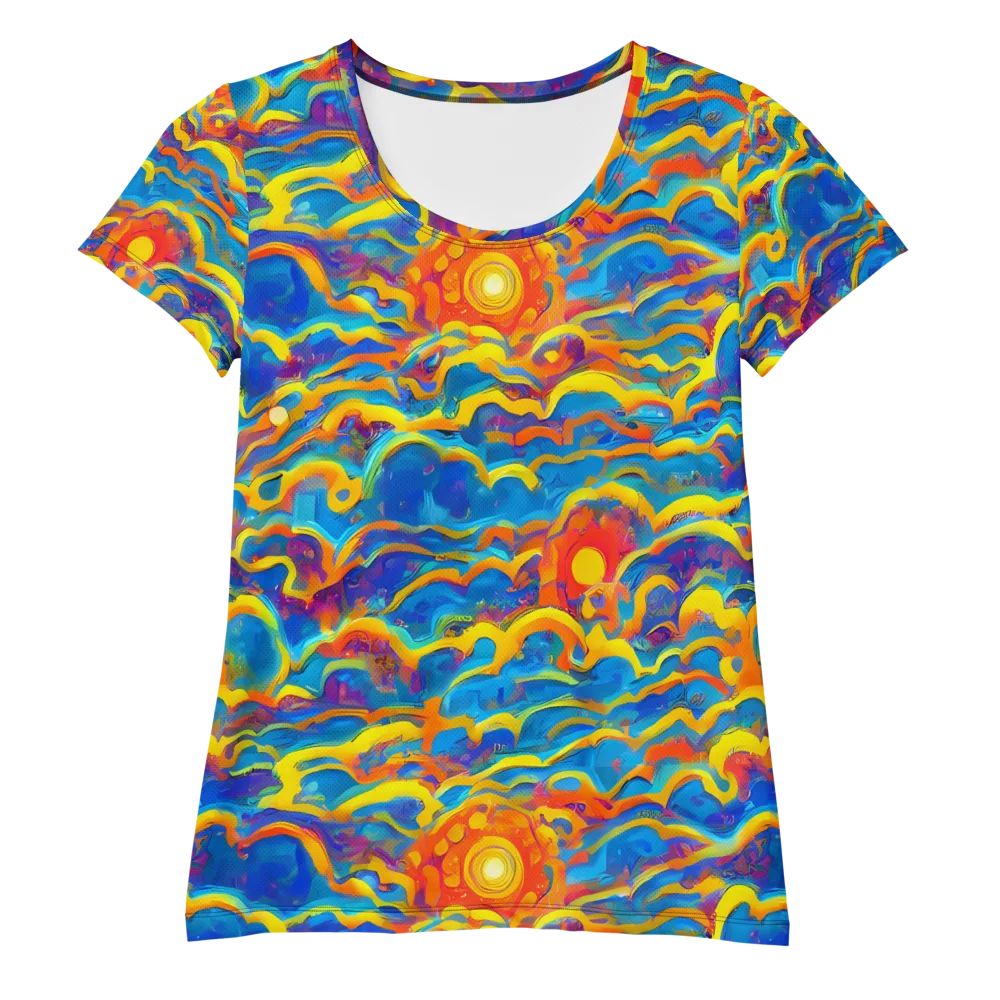 Chroma Ripple on Women's Athletic T-Shirt — Front