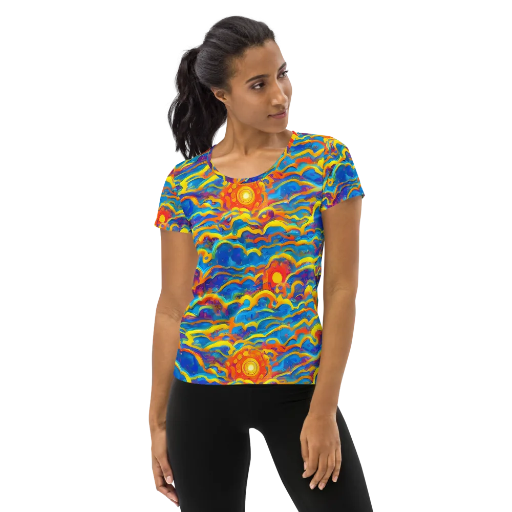 Chroma Ripple on Women's Athletic T-Shirt — Front