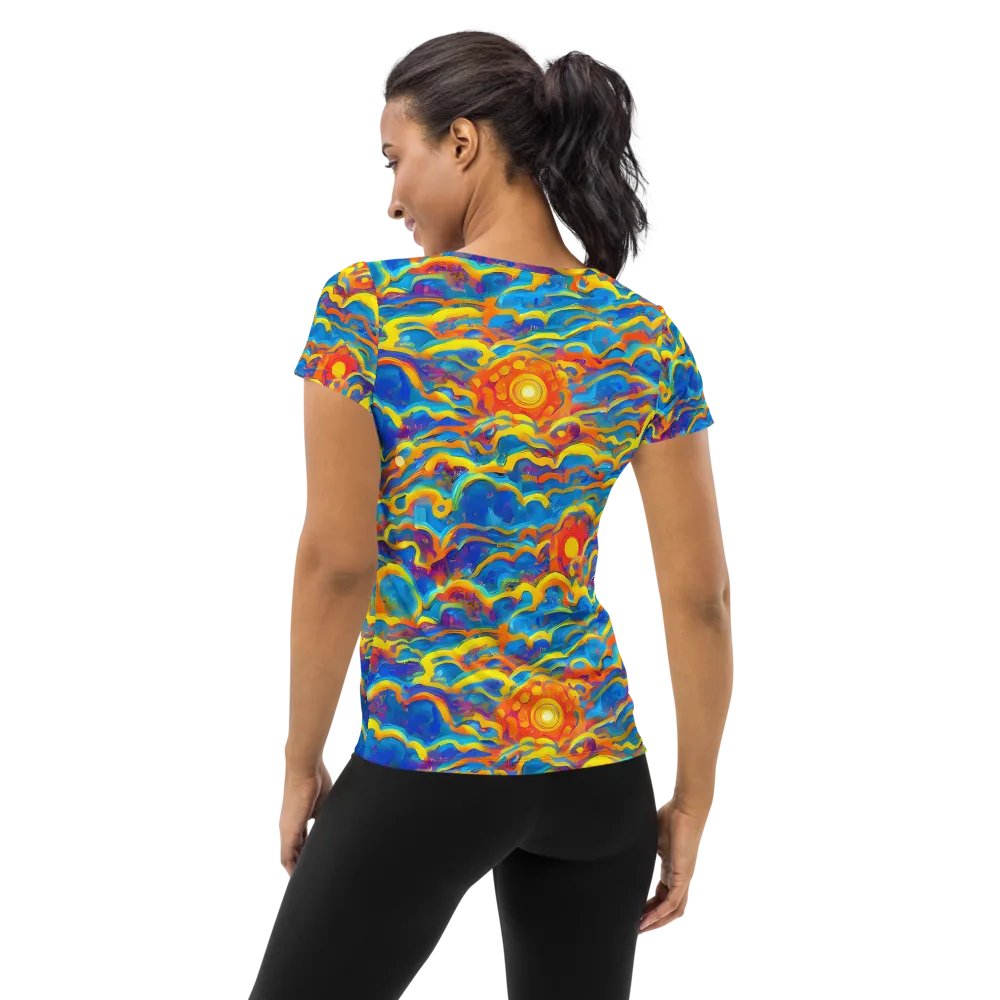 Chroma Ripple on Women's Athletic T-Shirt — Back