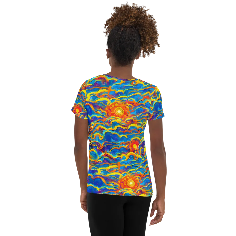 Chroma Ripple on Women's Athletic T-Shirt — Back