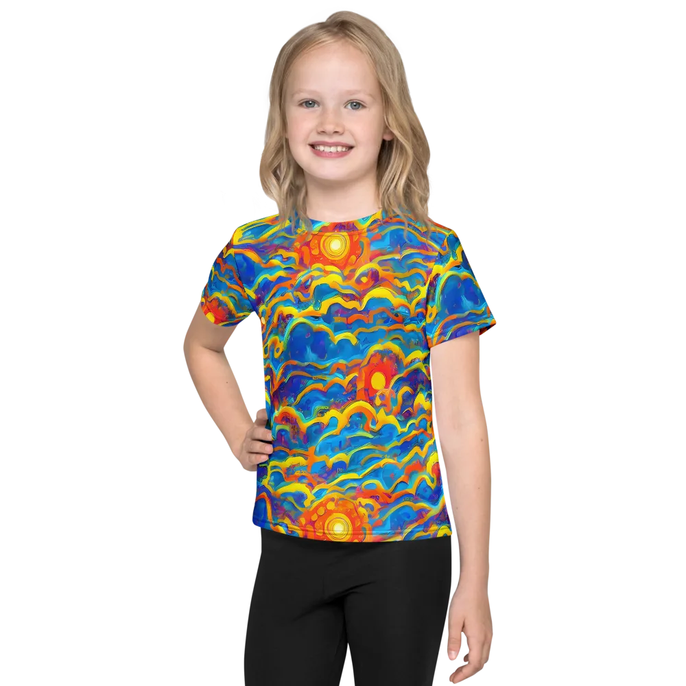 Chroma Ripple on Kids Crew Neck T-Shirt — Front