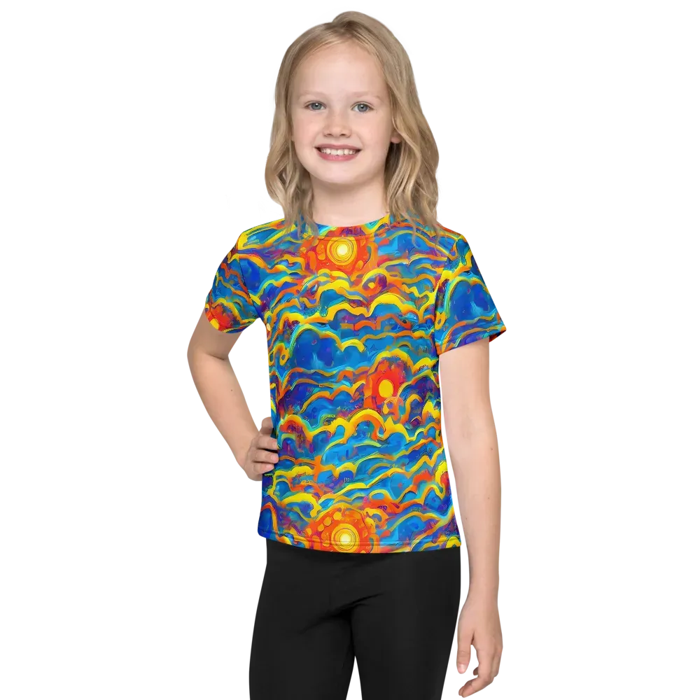 Chroma Ripple on Kids Crew Neck T-Shirt — Front