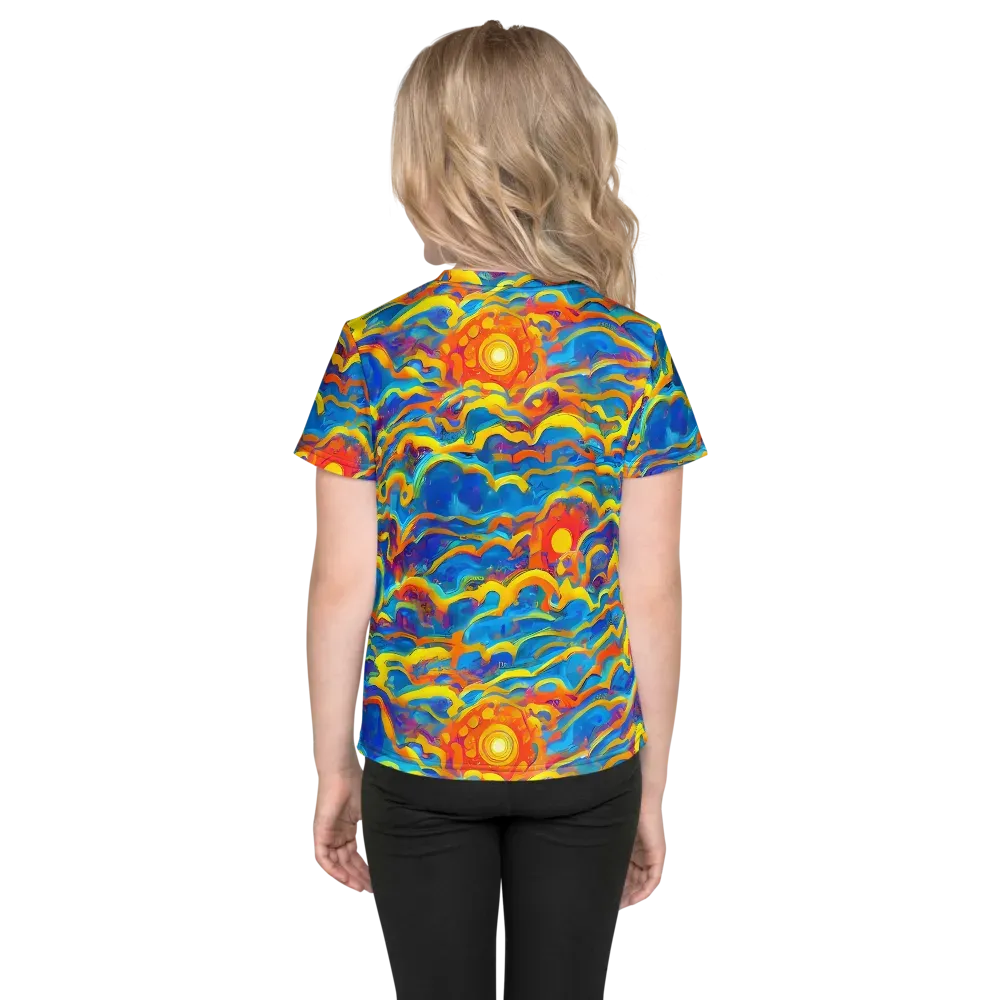 Chroma Ripple on Kids Crew Neck T-Shirt — Back