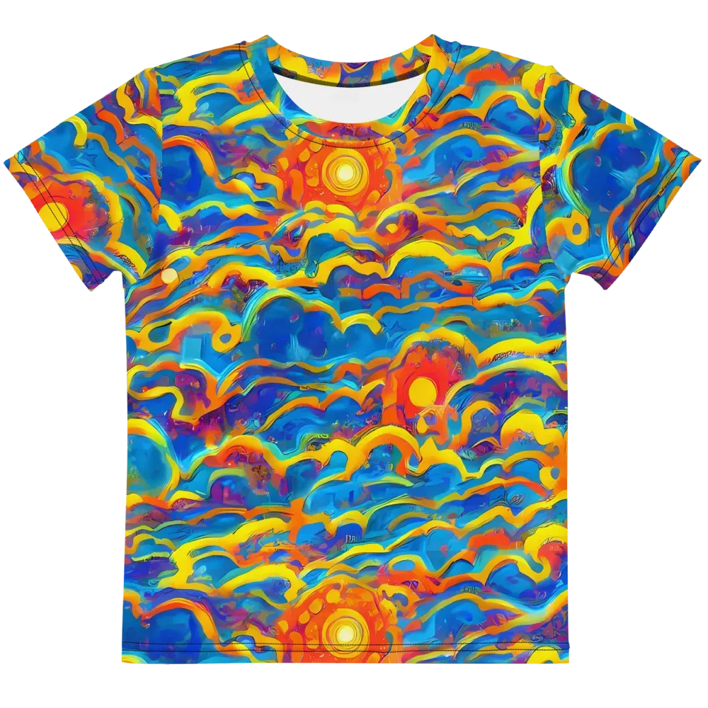 Chroma Ripple on Kids Crew Neck T-Shirt — Front