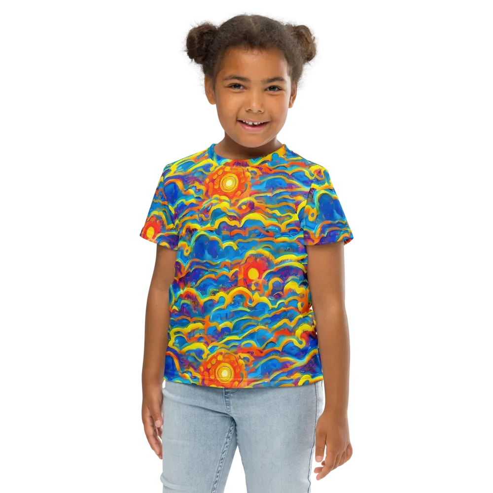 Chroma Ripple on Kids Crew Neck T-Shirt — Front