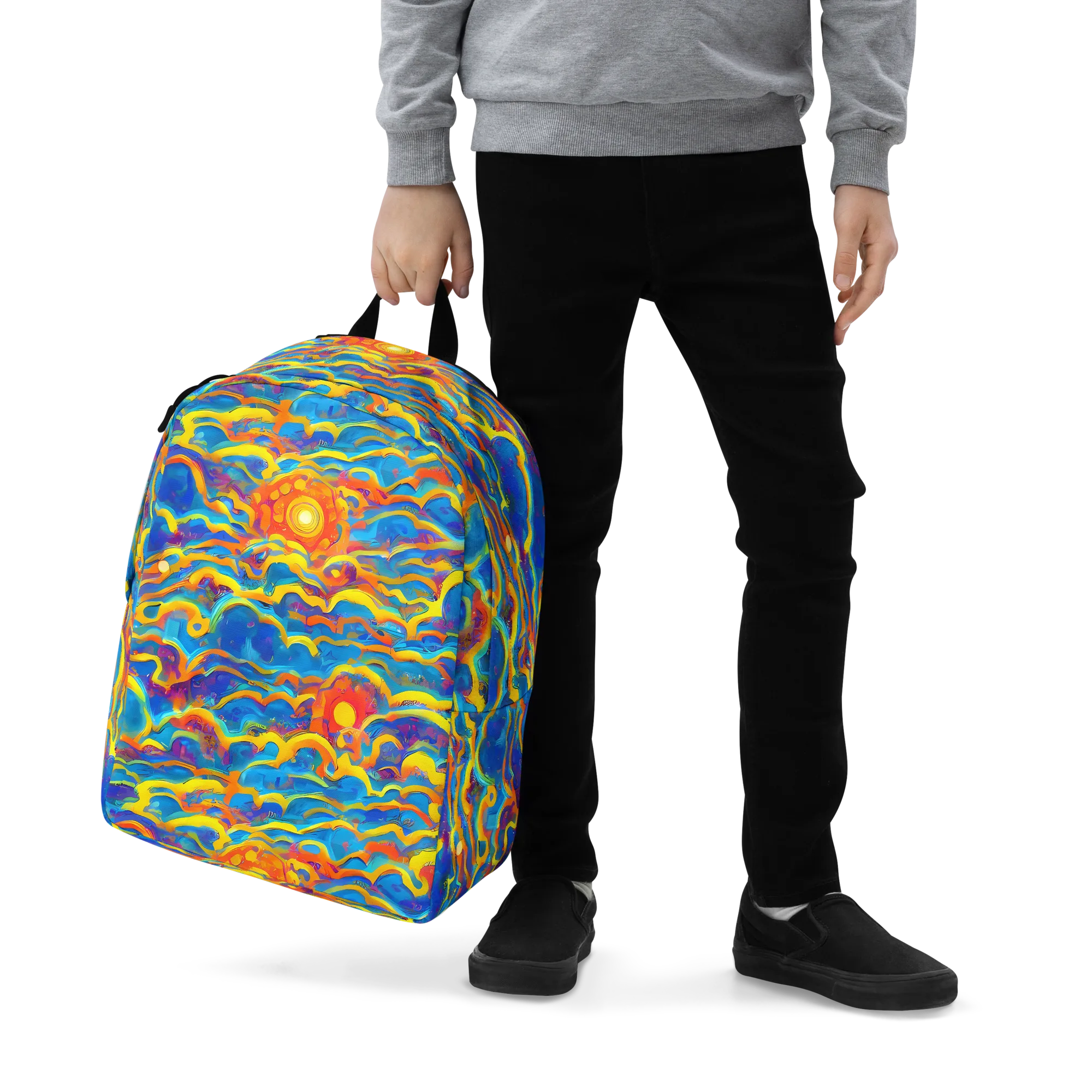 Chroma Ripple on Minimalist Backpack — Zoomed-in