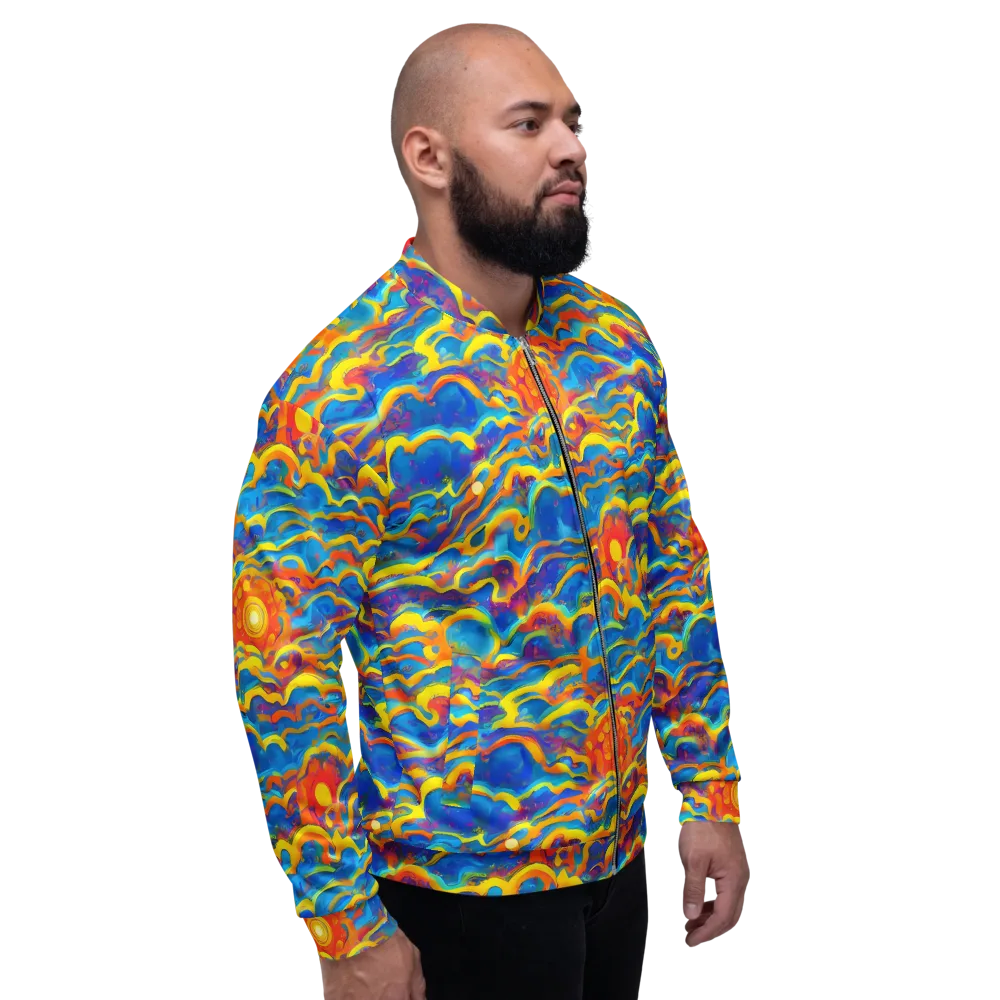 Chroma Ripple on Bomber Jacket — Right