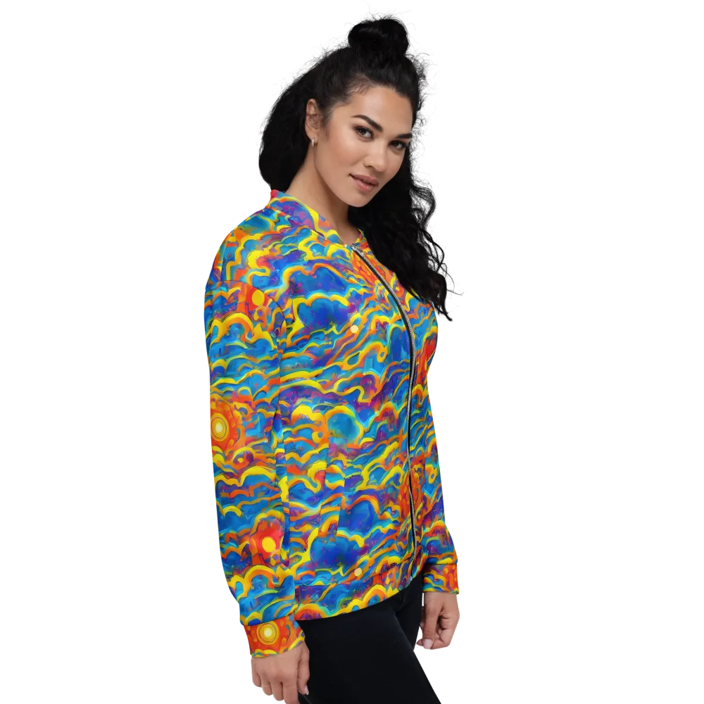 Chroma Ripple on Bomber Jacket — Right