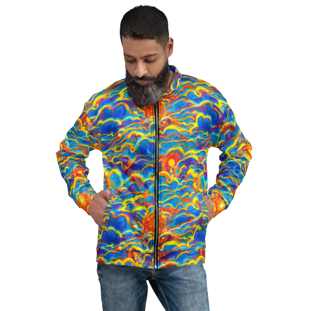Chroma Ripple on Bomber Jacket — Front