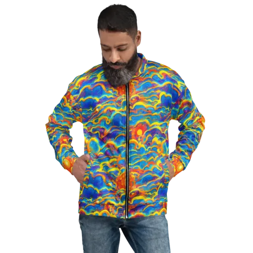 Chroma Ripple on a Bomber Jacket