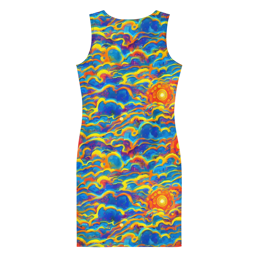 Chroma Ripple on Bodycon Dress — Back