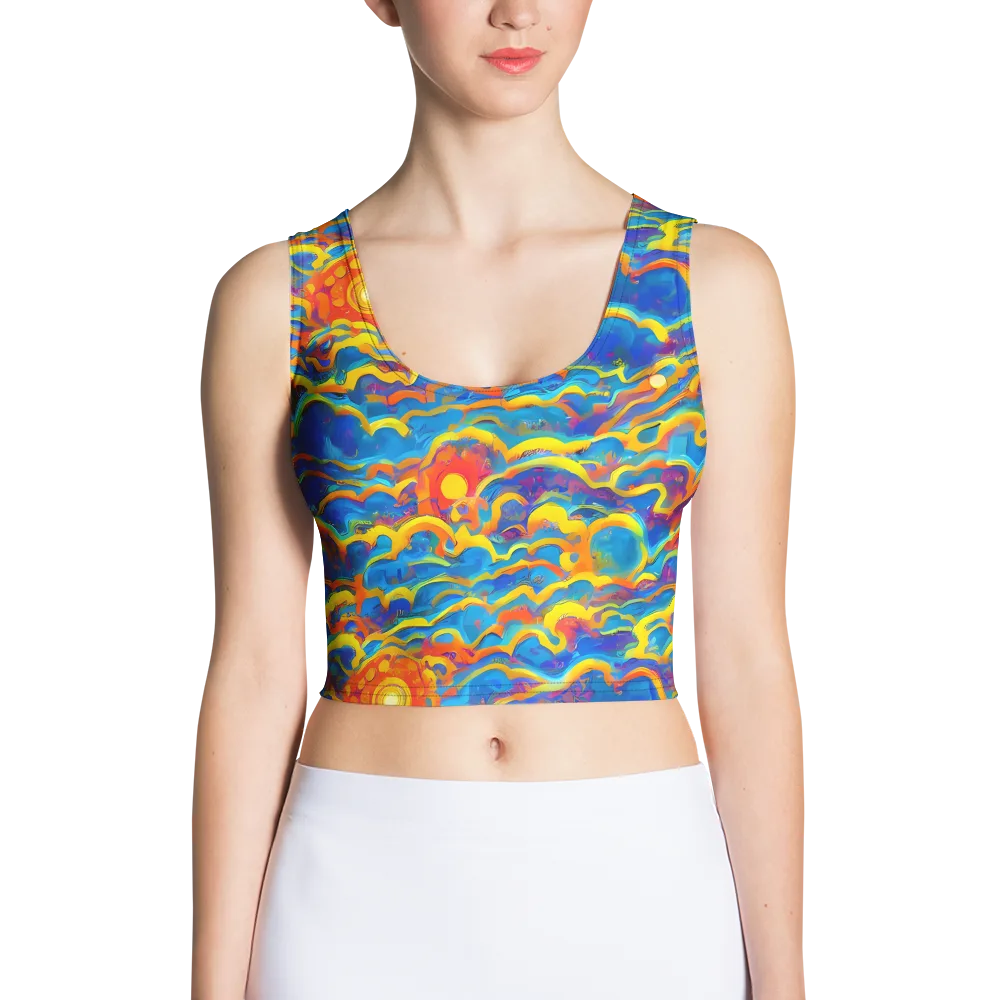 Chroma Ripple on Crop Top — Front
