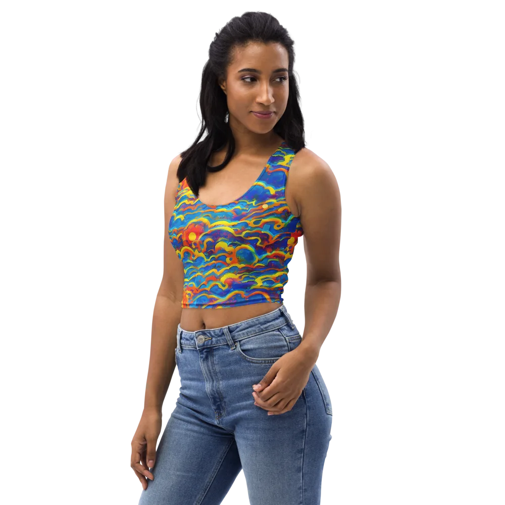 Chroma Ripple on Crop Top — Left Front