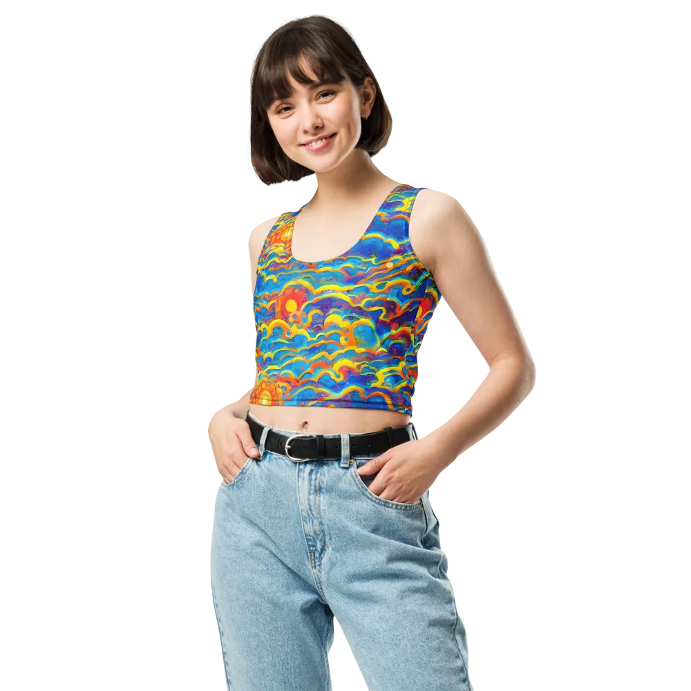 Chroma Ripple on Crop Top — Front