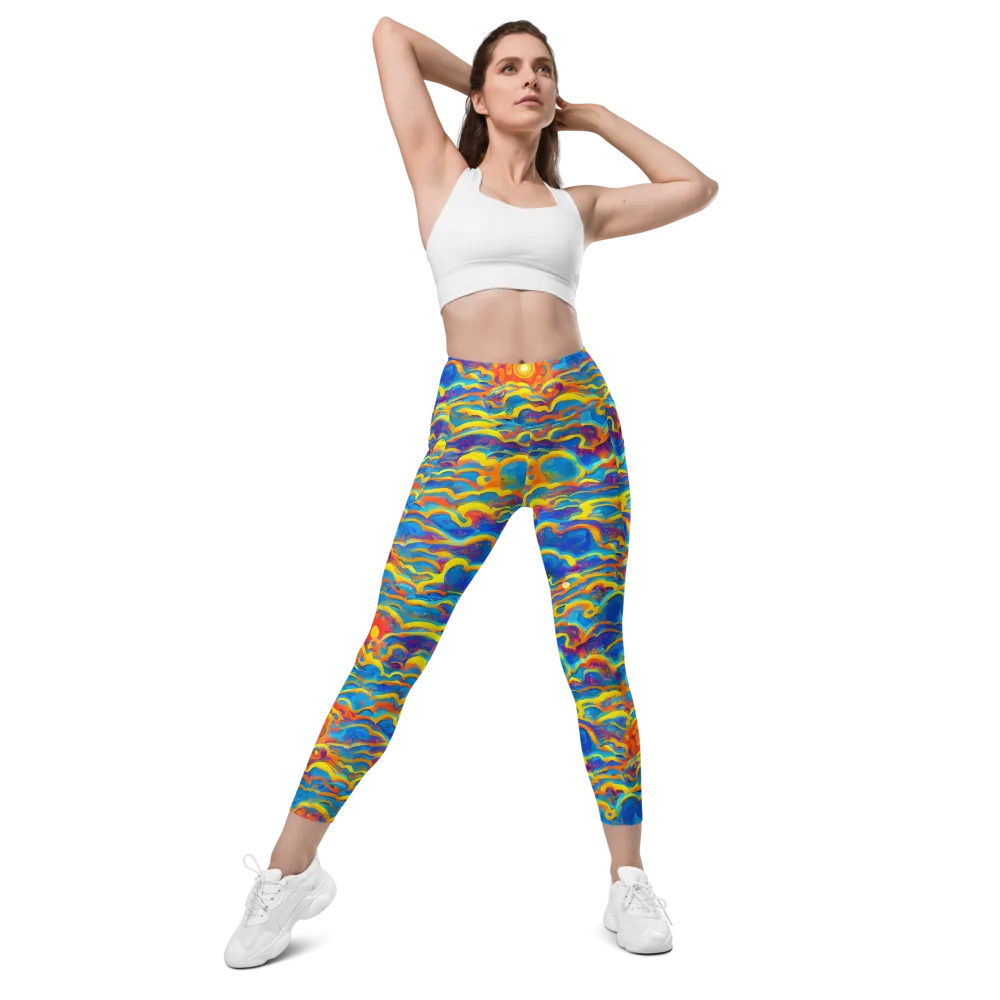 Chroma Ripple on Leggings with Pockets — Front