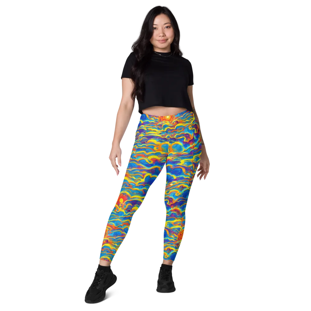 Chroma Ripple on Leggings with Pockets — Front
