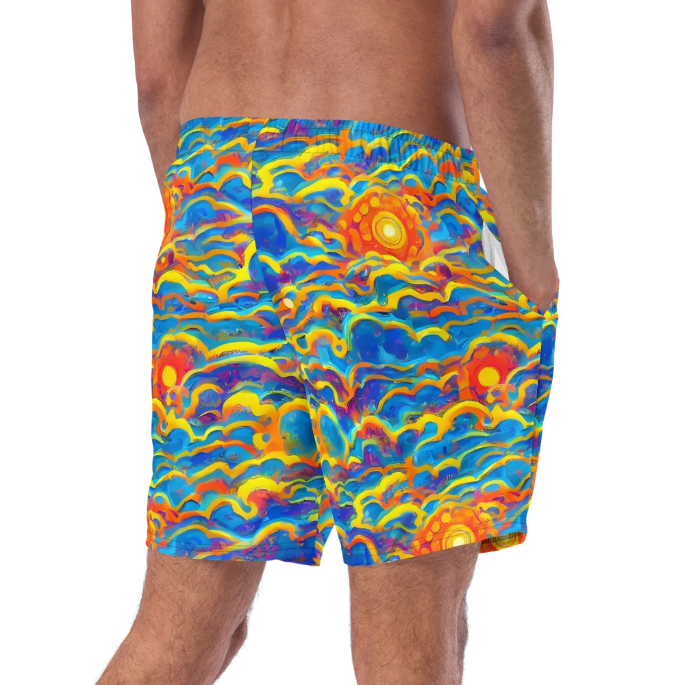 Chroma Ripple on Swim Trunks — Right Back