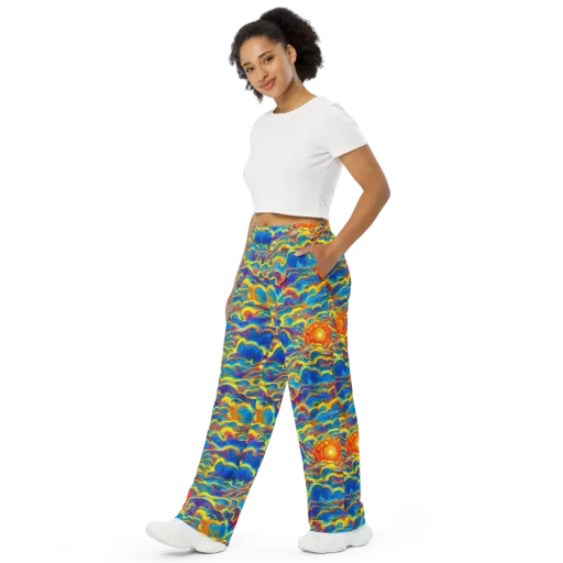 Chroma Ripple on a Wide-Leg Pants