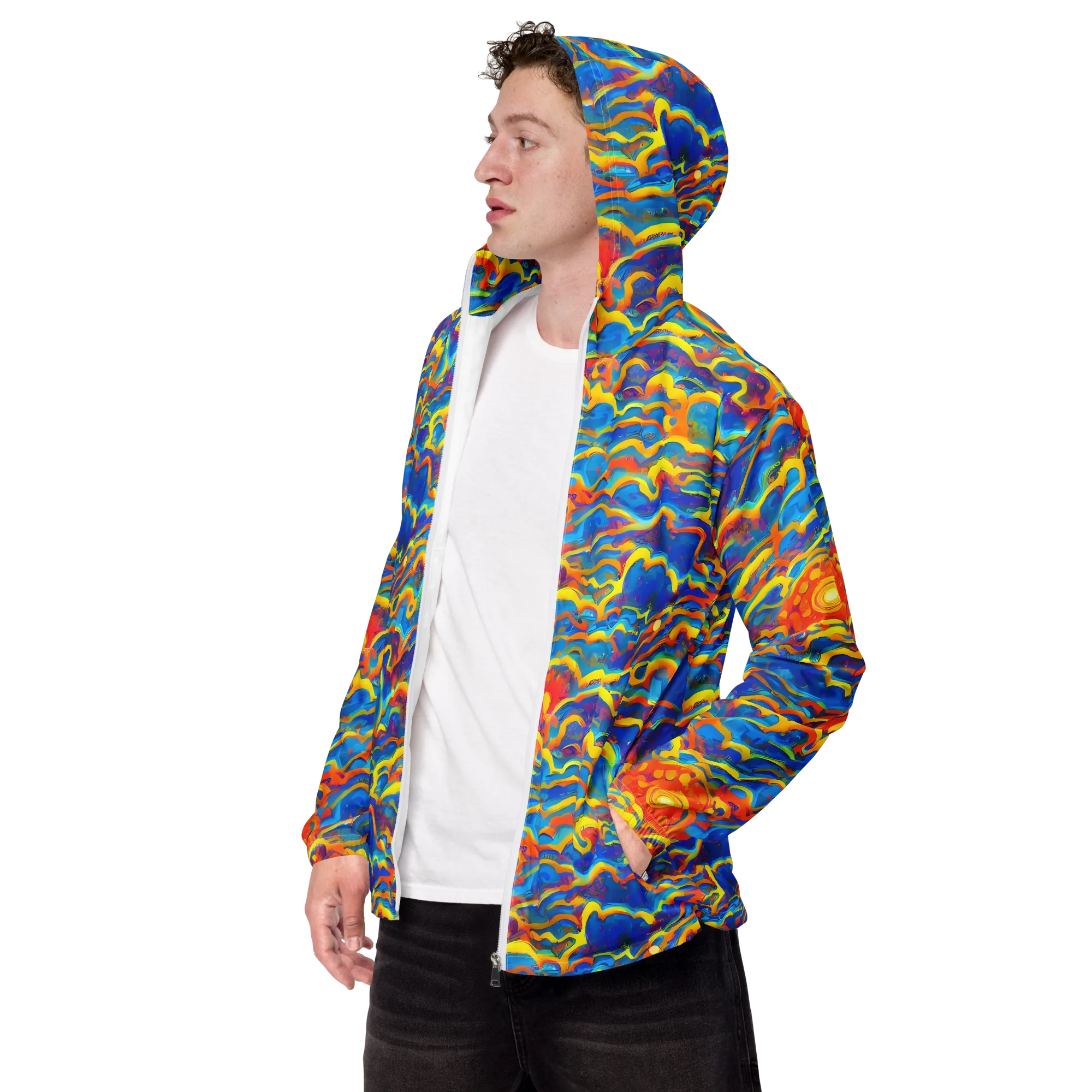 Chroma Ripple on Men's Windbreaker — Left Front