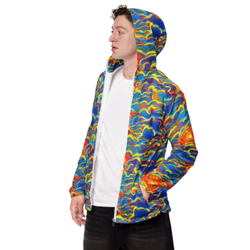 Chroma Ripple on a Men's Windbreaker